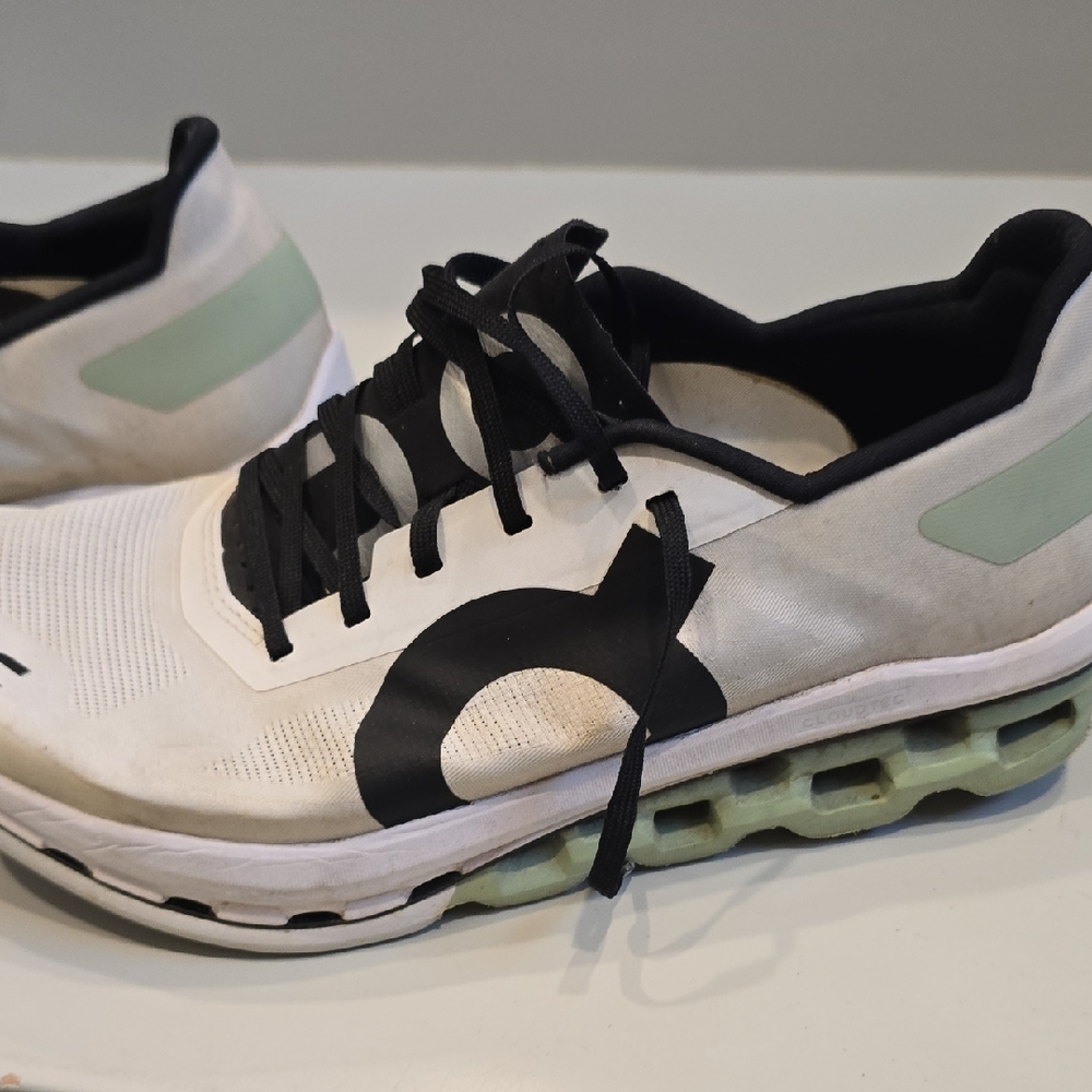 On Running Black and White Athletic Shoes - Picture 5 of 9